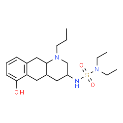 ChemSpider 2D Image | N,N-Diethyl-N'-(6-hydroxy-1-propyl-1,2,3,4,4a,5,10,10a-octahydrobenzo[g]quinolin-3-yl)sulfuric diamide | C20H33N3O3S