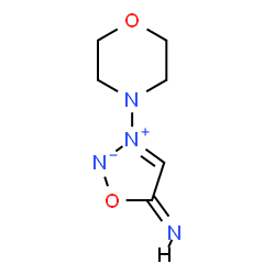 ChemSpider 2D Image | (5Z)-5-Imino-3-(4-morpholinyl)-5H-1,2,3-oxadiazol-3-ium-2-ide | C6H10N4O2