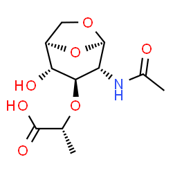 ChemSpider 2D Image | N-Acetyl-1,6-anhydro-Î²-muramic acid | C11H17NO7