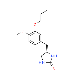 ChemSpider 2D Image | (4R)-4-(3-Butoxy-4-methoxybenzyl)-2-imidazolidinone | C15H22N2O3