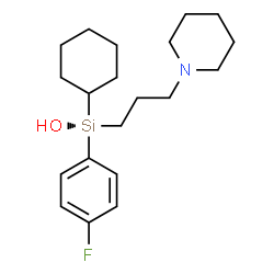 ChemSpider 2D Image | (S)-Cyclohexyl(4-fluorophenyl)[3-(1-piperidinyl)propyl]silanol | C20H32FNOSi