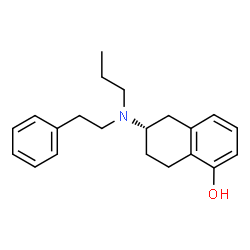 ChemSpider 2D Image | (6S)-6-[(2-Phenylethyl)(propyl)amino]-5,6,7,8-tetrahydro-1-naphthalenol | C21H27NO