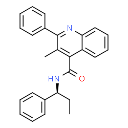 ChemSpider 2D Image | (S)-3-Methyl-2-phenyl-N-(1-phenylpropyl)-4-quinolinecarboxamide | C26H24N2O