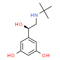 ChemSpider 2D Image | 5-{(1R)-1-Hydroxy-2-[(2-methyl-2-propanyl)amino]ethyl}-1,3-benzenediol | C12H19NO3