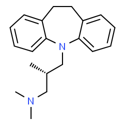 ChemSpider 2D Image | (2S)-3-(10,11-Dihydro-5H-dibenzo[b,f]azepin-5-yl)-N,N,2-trimethyl-1-propanamine | C20H26N2