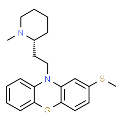 ChemSpider 2D Image | 10-{2-[(2R)-1-Methyl-2-piperidinyl]ethyl}-2-(methylsulfanyl)-10H-phenothiazine | C21H26N2S2