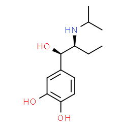 ChemSpider 2D Image | 4-[(1R,2S)-1-Hydroxy-2-(isopropylamino)butyl]-1,2-benzenediol | C13H21NO3