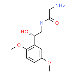 ChemSpider 2D Image | N-[(2S)-2-(2,5-Dimethoxyphenyl)-2-hydroxyethyl]glycinamide | C12H18N2O4
