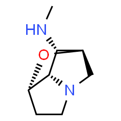 ChemSpider 2D Image | (1R,3S,7S,8S)-N-Methyl-2-oxa-6-azatricyclo[4.2.1.0~3,7~]nonan-8-amine | C8H14N2O