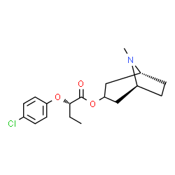 ChemSpider 2D Image | (1R,5S)-8-Methyl-8-azabicyclo[3.2.1]oct-3-yl (2S)-2-(4-chlorophenoxy)butanoate | C18H24ClNO3