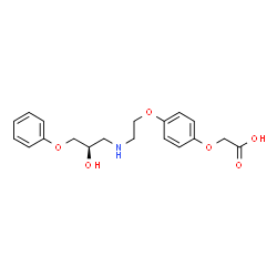 ChemSpider 2D Image | [4-(2-{[(2R)-2-Hydroxy-3-phenoxypropyl]amino}ethoxy)phenoxy]acetic acid | C19H23NO6