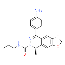 ChemSpider 2D Image | (5R)-8-(4-Aminophenyl)-5-methyl-N-propyl[1,3]dioxolo[4,5-g]phthalazine-6(5H)-carboxamide | C20H22N4O3