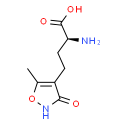 ChemSpider 2D Image | (2S)-2-Amino-4-(5-methyl-3-oxo-2,3-dihydro-1,2-oxazol-4-yl)butanoic acid | C8H12N2O4