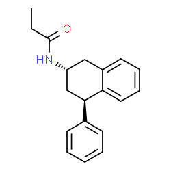 ChemSpider 2D Image | N-[(2S,4R)-4-Phenyl-1,2,3,4-tetrahydro-2-naphthalenyl]propanamide | C19H21NO