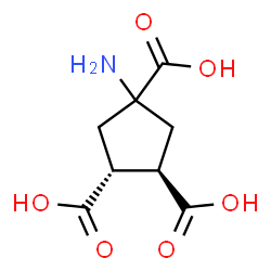 ChemSpider 2D Image | (1R,2R)-4-Amino-1,2,4-cyclopentanetricarboxylic acid | C8H11NO6
