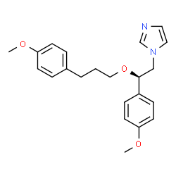 ChemSpider 2D Image | 1-{(2R)-2-(4-Methoxyphenyl)-2-[3-(4-methoxyphenyl)propoxy]ethyl}-1H-imidazole | C22H26N2O3