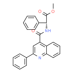 ChemSpider 2D Image | Methyl (2R)-phenyl{[(2-phenyl-4-quinolinyl)carbonyl]amino}acetate | C25H20N2O3