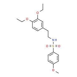 ChemSpider 2D Image | N-[2-(3,4-Diethoxyphenyl)ethyl]-4-methoxybenzenesulfonamide | C19H25NO5S