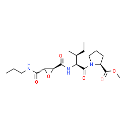 ChemSpider 2D Image | Methyl N-{[(2S,3S)-3-(propylcarbamoyl)-2-oxiranyl]carbonyl}-L-isoleucyl-L-prolinate | C19H31N3O6