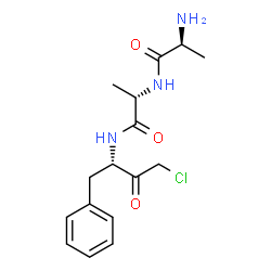 ChemSpider 2D Image | L-Alanyl-N-[(2S)-4-chloro-3-oxo-1-phenyl-2-butanyl]-L-alaninamide | C16H22ClN3O3