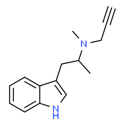 ChemSpider 2D Image | N-[1-(1H-Indol-3-yl)-2-propanyl]-N-methyl-2-propyn-1-amine | C15H18N2