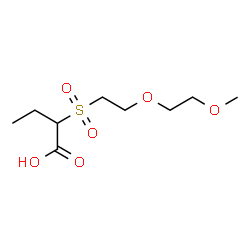 ChemSpider 2D Image | 2-{[2-(2-Methoxyethoxy)ethyl]sulfonyl}butanoic acid | C9H18O6S