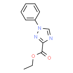 ChemSpider 2D Image | Ethyl 1-phenyl-1H-1,2,4-triazole-3-carboxylate | C11H11N3O2