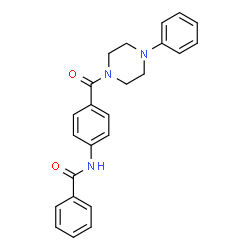 ChemSpider 2D Image | N-{4-[(4-Phenyl-1-piperazinyl)carbonyl]phenyl}benzamide | C24H23N3O2