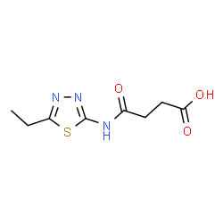 ChemSpider 2D Image | 3-[(5-ethyl-1,3,4-thiadiazol-2-yl)carbamoyl]propanoic acid | C8H11N3O3S