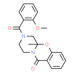 ChemSpider 2D Image | piperazine, 1,4-bis(2-methoxybenzoyl)- | C20H22N2O4