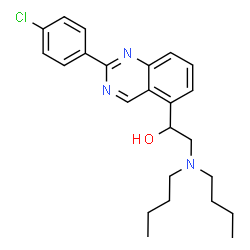 ChemSpider 2D Image | 1-[2-(4-Chlorophenyl)-5-quinazolinyl]-2-(dibutylamino)ethanol | C24H30ClN3O