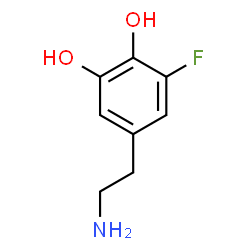 ChemSpider 2D Image | 5-(2-Aminoethyl)-3-fluoro-1,2-benzenediol | C8H10FNO2