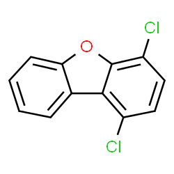 ChemSpider 2D Image | 1,4-DICHLORODIBENZOFURAN | C12H6Cl2O