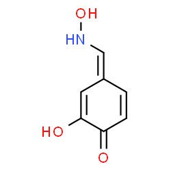 ChemSpider 2D Image | (4Z)-2-Hydroxy-4-[(hydroxyamino)methylene]-2,5-cyclohexadien-1-one | C7H7NO3