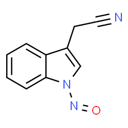 ChemSpider 2D Image | 1-nitrosoindole-3-acetonitrile | C10H7N3O