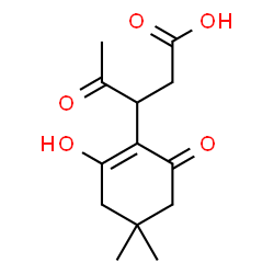 ChemSpider 2D Image | 3-(2-Hydroxy-4,4-dimethyl-6-oxo-1-cyclohexen-1-yl)-4-oxopentanoic acid | C13H18O5