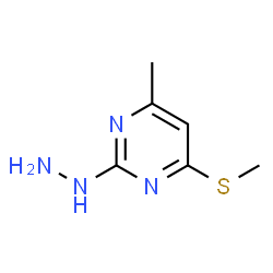 ChemSpider 2D Image | 2-Hydrazino-4-methyl-6-(methylsulfanyl)pyrimidine | C6H10N4S