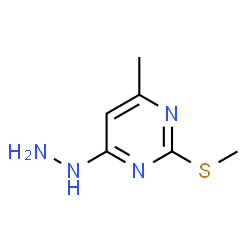 ChemSpider 2D Image | 4-hydrazino-6-methyl-2-(methylthio)pyrimidine | C6H10N4S