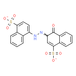 ChemSpider 2D Image | 4-[2-(1-Oxo-4-sulfonato-2(1H)-naphthalenylidene)hydrazino]-1-naphthalenesulfonate | C20H12N2O7S2