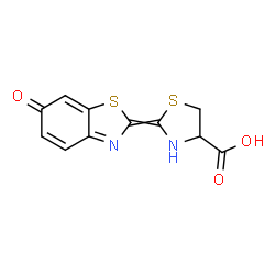 ChemSpider 2D Image | 2-(6-Oxo-1,3-benzothiazol-2(6H)-ylidene)-1,3-thiazolidine-4-carboxylic acid | C11H8N2O3S2