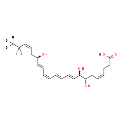 ChemSpider 2D Image | 17(R)-Resolvin D1-d5 | C22H27D5O5