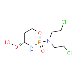 ChemSpider 2D Image | (4R)-2-[Bis(2-chloroethyl)amino]-2-oxido-1,3,2-oxazaphosphinan-4-yl hydroperoxide | C7H15Cl2N2O4P