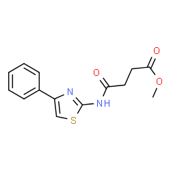 ChemSpider 2D Image | Methyl 4-oxo-4-[(4-phenyl-1,3-thiazol-2-yl)amino]butanoate | C14H14N2O3S