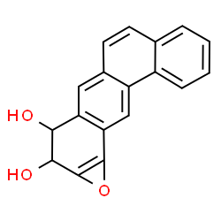 ChemSpider 2D Image | 2,3-Dihydrotetrapheno[10,11-b]oxirene-2,3-diol | C18H12O3