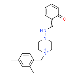 ChemSpider 2D Image | 1-(2,4-Dimethylbenzyl)-4-{[(6-oxo-2,4-cyclohexadien-1-ylidene)methyl]amino}piperazin-1-ium | C20H26N3O