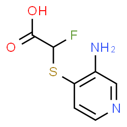 ChemSpider 2D Image | [(3-Amino-4-pyridinyl)sulfanyl](fluoro)acetic acid | C7H7FN2O2S
