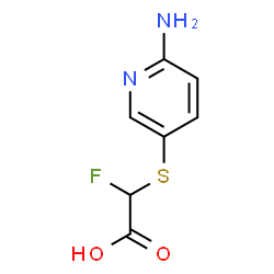 ChemSpider 2D Image | [(6-Amino-3-pyridinyl)sulfanyl](fluoro)acetic acid | C7H7FN2O2S