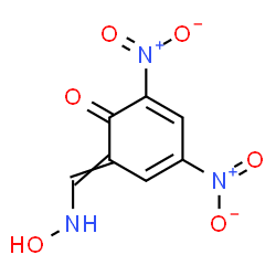 ChemSpider 2D Image | 6-[(Hydroxyamino)methylene]-2,4-dinitro-2,4-cyclohexadien-1-one | C7H5N3O6