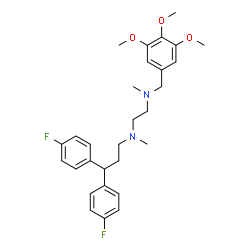 ChemSpider 2D Image | N-[3,3-Bis(4-fluorophenyl)propyl]-N,N'-dimethyl-N'-(3,4,5-trimethoxybenzyl)-1,2-ethanediamine | C29H36F2N2O3