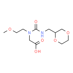 ChemSpider 2D Image | N-[(1,4-Dioxan-2-ylmethyl)carbamoyl]-N-(2-methoxyethyl)glycine | C11H20N2O6
